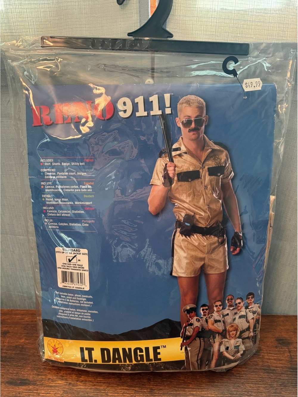 Reno 911 Lt. Dangle Complete Halloween Costume Rubie’s Men’s Medium